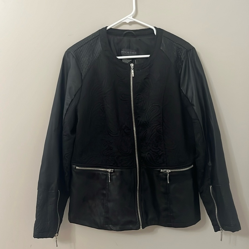 Live a Little black zip-up jacket